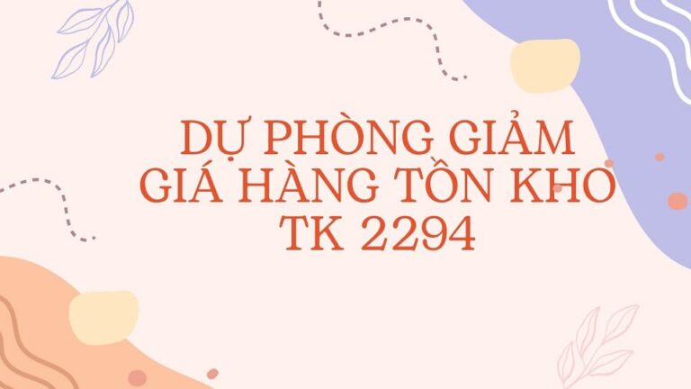 dự phòng giảm giá hàng tồn kho