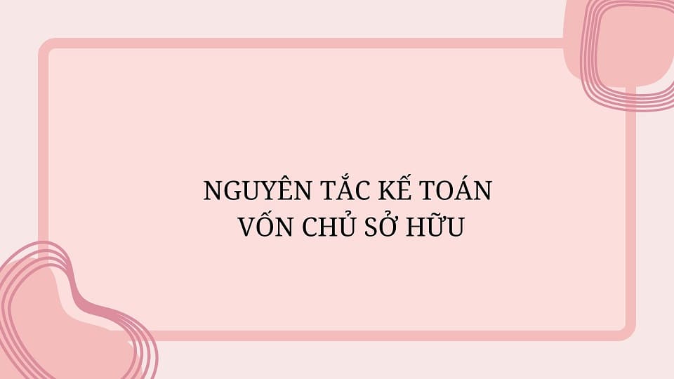 Nguyên tắc vốn chủ sở hữu