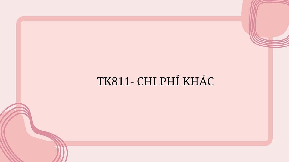 TK811- CHI PHÍ KHÁC